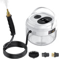 Irishom Pressurized Handheld Steam Cleaner with 3 Brushes and Extended Rod, Deep Cleaning Steamer