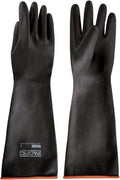 PACIFIC PPE Heavy Duty Latex Chemical Gloves, Strong Acid Resistance Rubber Gloves, Against Alkali