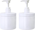 Cosywell Pump Bottle Dispenser Plastic Pump Bottles Refillable Bottles Wide Mouth Jar Style Empty