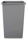 Amazon Basics Square Waste Container Open Top Wastebasket, Plastic Bins, 25 gallons, Grey, (Pack of