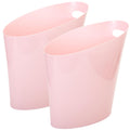 Youngever 2 Gallon Slim Trash Can, Plastic Garbage Container Bin, Small Trash Bin with Handles for