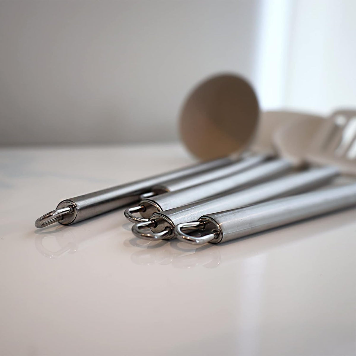 Beille 4pc Cream Wheat Straw Cooking Spoons Kitchen Utensils Set Household Essentials