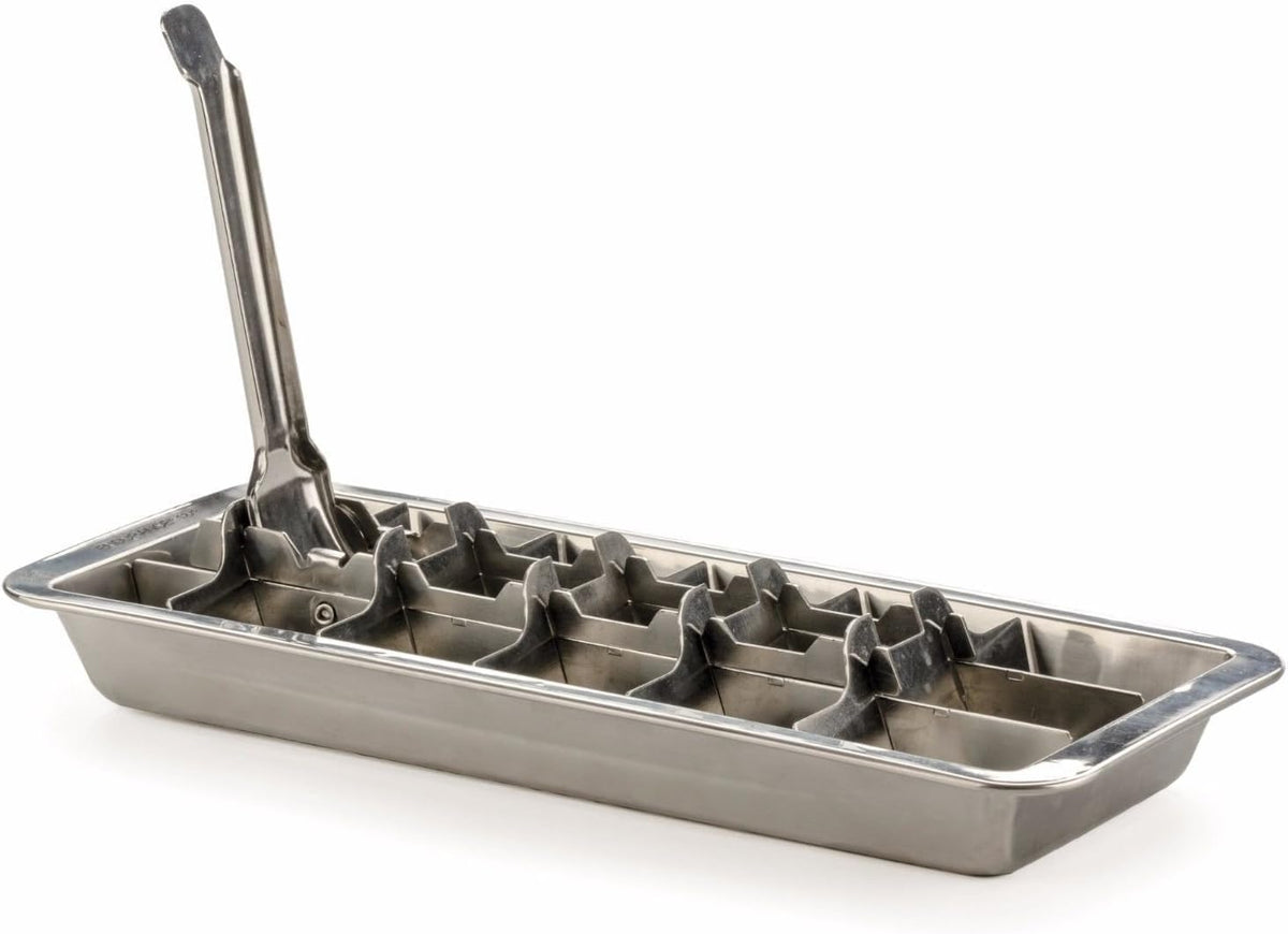Vintage Inspired Ice Cube Tray | 18/8 Stainless Steel | 18 Slot Ice Cube Tray | Easy Release