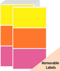 STARLIBOO Removable Colored Labels Stickers, 3X5 Inch Removable Large Label Stickers for Moving