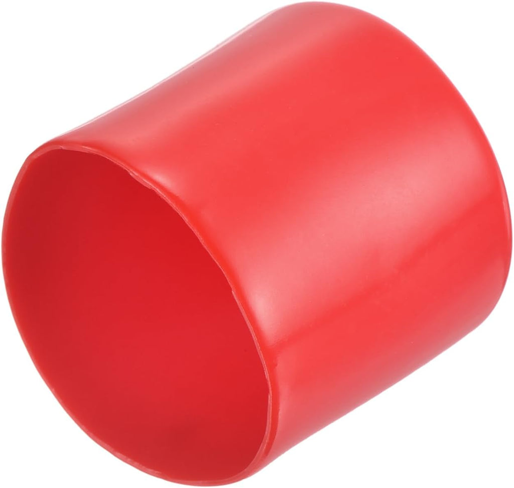 uxcell 20pcs Rubber End Caps 43mm ID Vinyl Round Tube Bolt Cap Cover Thread Protectors Red