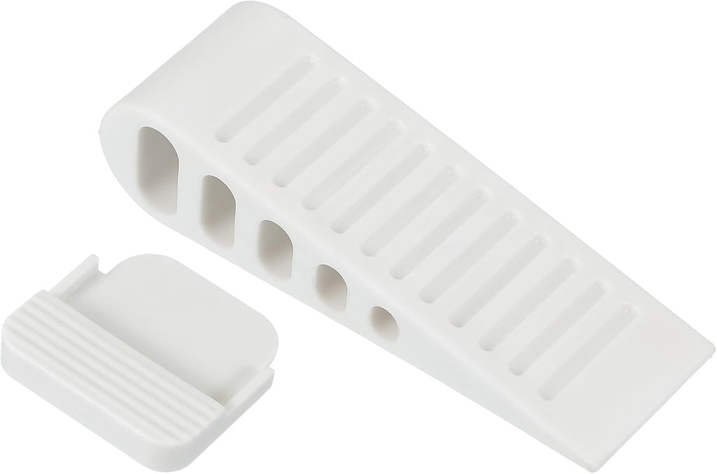 PATIKIL Rubber Door Stoppers for Bottom of Door, Door Wedge Stopper with Holder Sturdy Stackable
