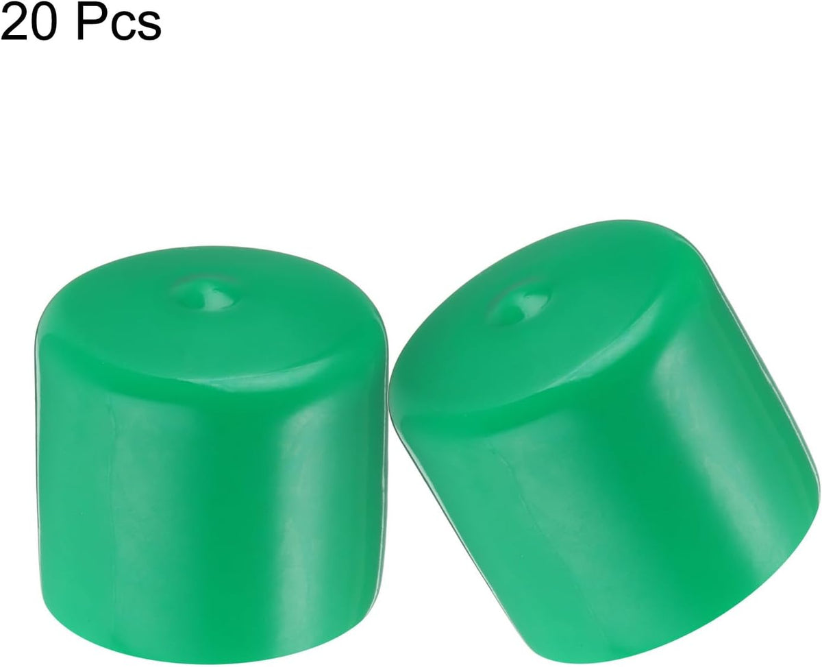 uxcell 20pcs Rubber End Caps 36mm(1 7/16") ID Vinyl PVC Round Tube Bolt Cap Cover Screw Thread