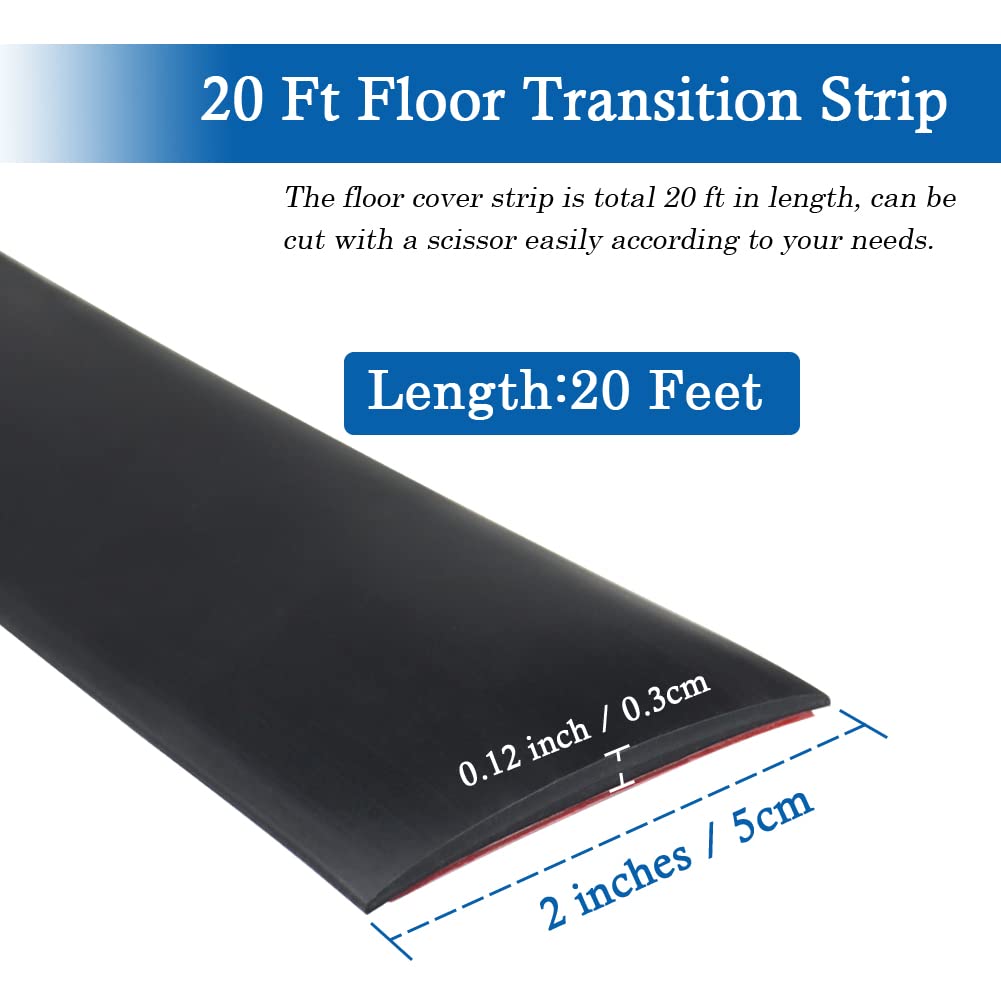Floor Transition Strip Self Adhesive Floor Cover Strips Laminate 2" Wide Vinyl Flat Divider