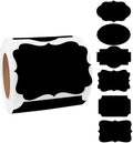 Black Labels Stickers, 250 PCS 3" x 2" Fancy Shape Sticker for Storage Box or Food Jars Holiday
