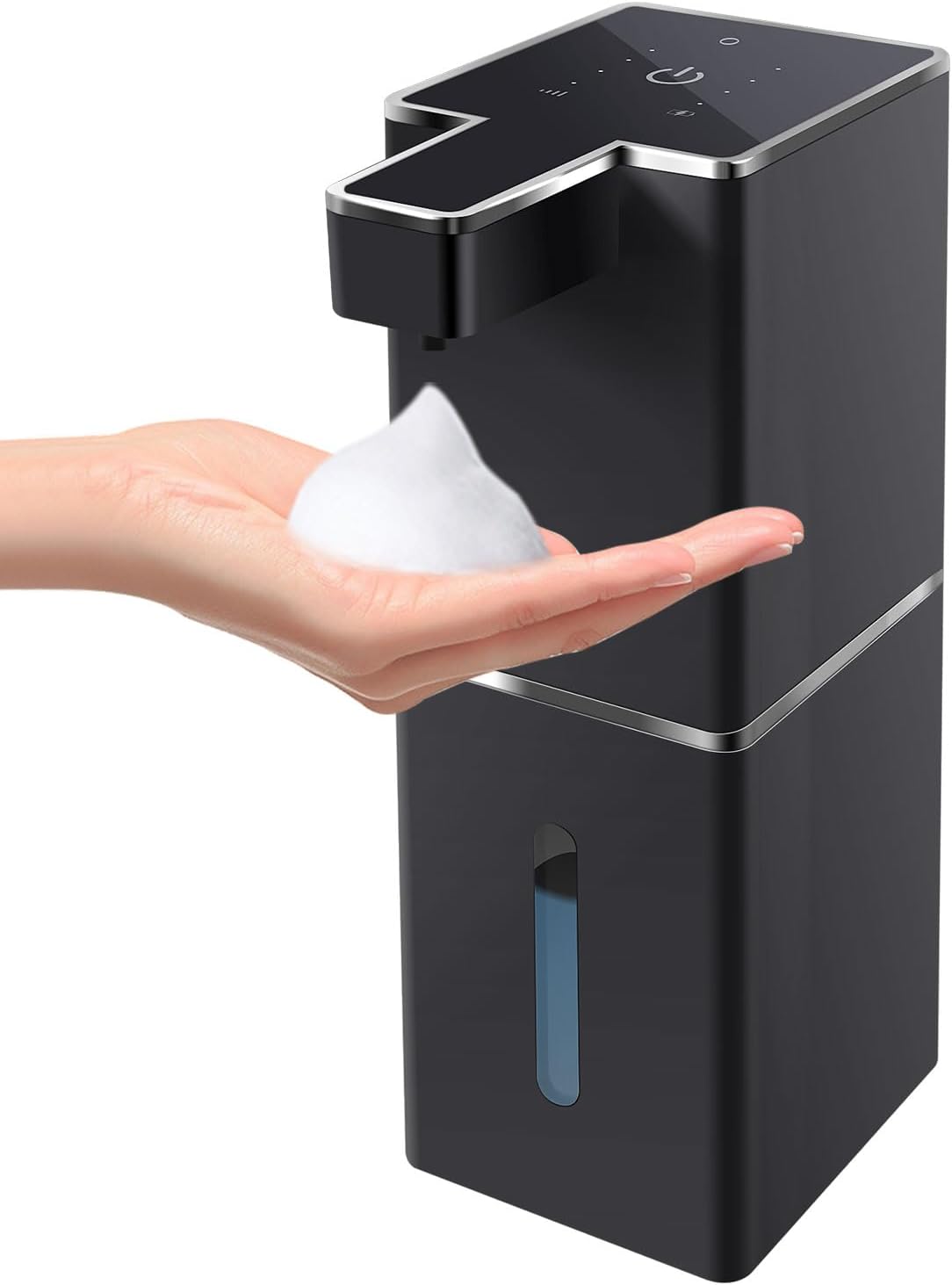 Automatic Foaming Soap Dispenser Touchless 380ml/12.8oz Rechargeable Hand Soap Dispenser Wall