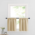 RYB HOME Thermal Insulated Small Window Curtains Short Drapes for Nursery Bathroom Kitchen Laundry