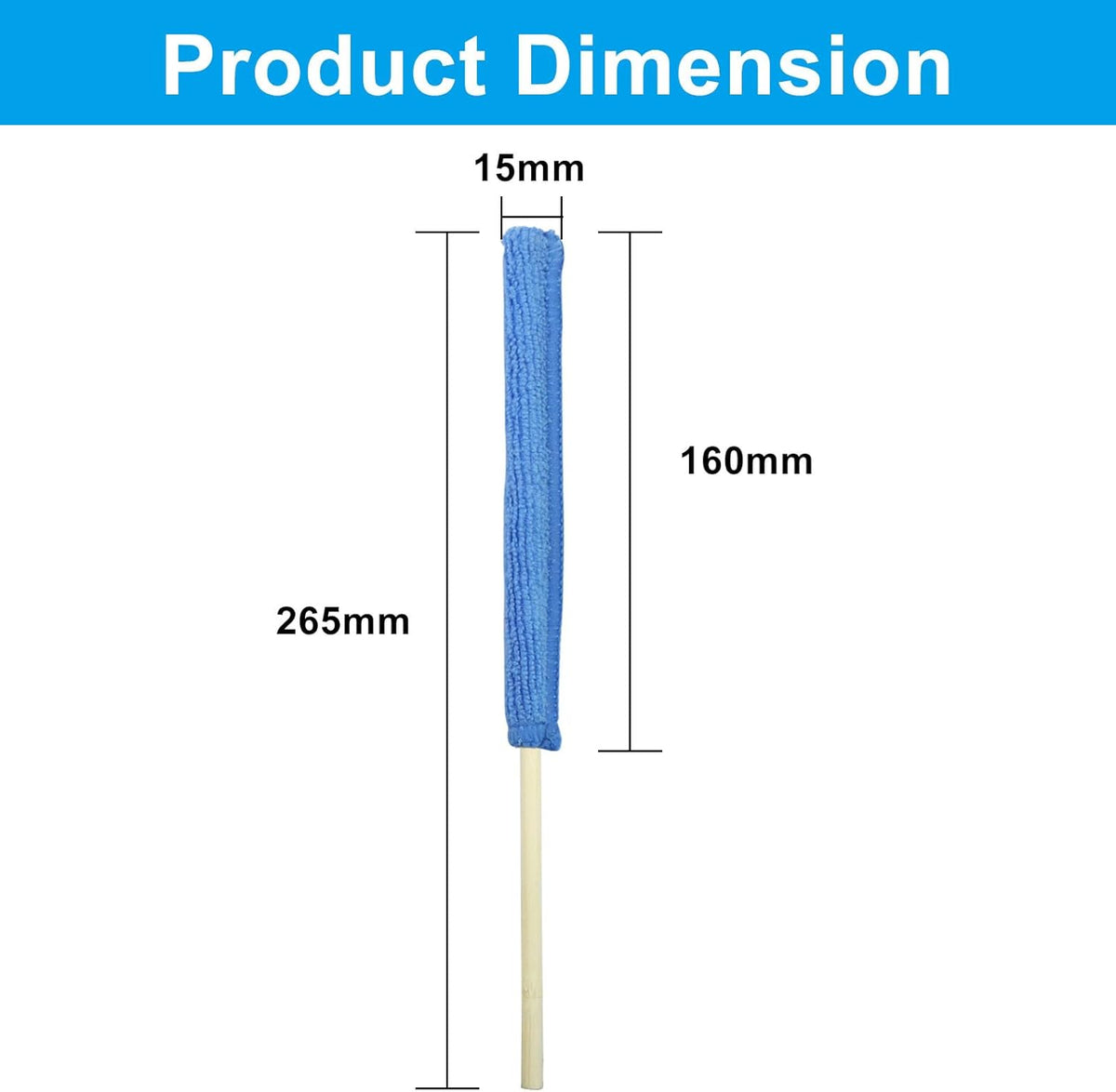 12 Pack Microfiber Detail Duster Sticks, Mini Dusters for Cleaning, Fan Cleaning Brush, Blinds