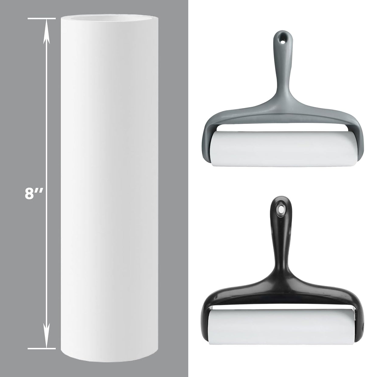 8 inch Large Surface Lint Roller Refills for Scotch-Brite 50% Stickier 8" Wide Lint Roller
