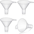 4 Packs Small Plastic Funnel for Filling Small Bottles 2.56 Inch Clear Wide Mouth Plastic Funnel