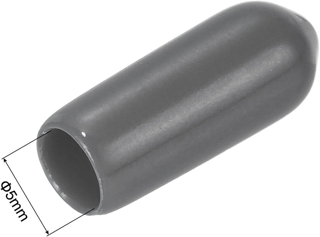 uxcell 20pcs Rubber End Caps 5mm(3/16") ID Vinyl PVC Round Tube Bolt Cap Cover Screw Thread