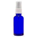 1 oz Cobalt Blue Boston Round Glass Bottle with Fine Mist sprayer 12/bx