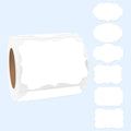 White Labels Stickers, 250PCS 3" x 2" Fancy Shape Stickers Labels for Storage Box or Food Jars