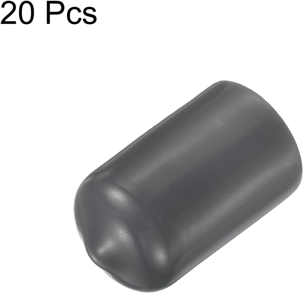 uxcell 20pcs Rubber End Caps 12.5mm(1/2 inch) ID Vinyl Round Tube Bolt Cap Cover Thread Protectors