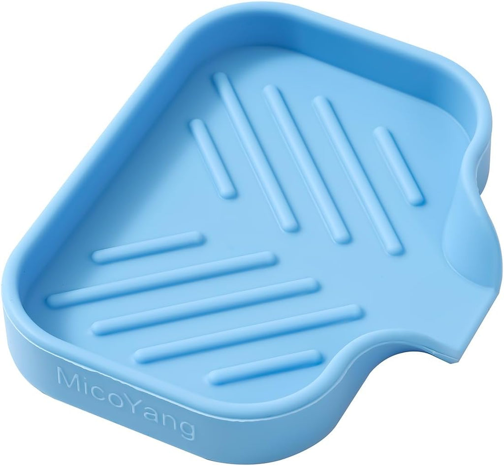 Silicone Bathroom Soap Dishes with Drain Spout-Bathroom and Kitchen Sink Organizer,Sponge