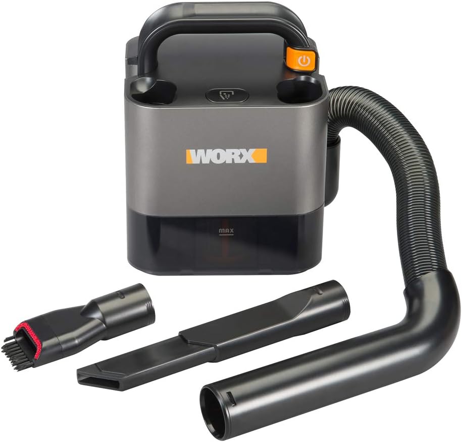 WORX WX030L.9 20V Power Share Cordless Cube Vac Compact Vacuum, Bare Tool Only, No Battery, Black