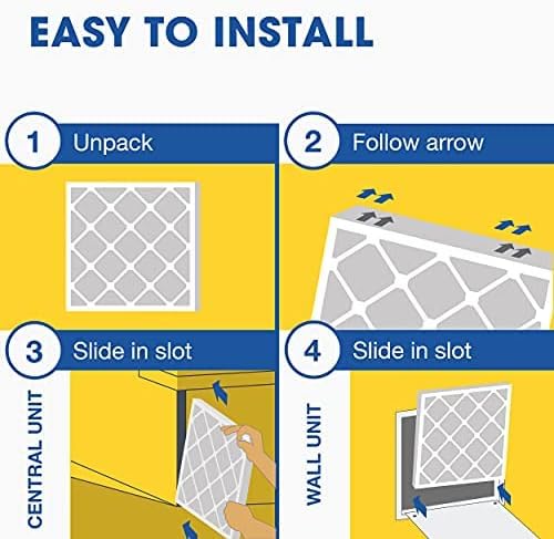 Aerostar 20x30x1 MERV 11 Air Filter, 4 Pack Set of HVAC Furnace Filters, Electrostatic MPR