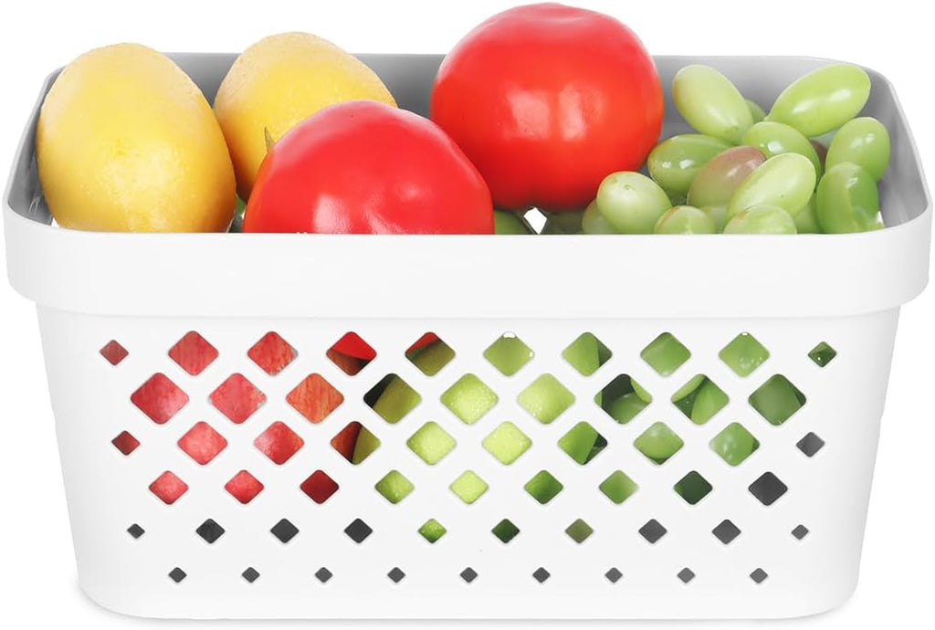 Glad Plastic Baskets for Organizing, Set of 6 | Pantry Storage for Under Counter, Linen Closet, and