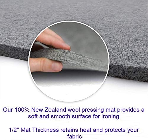 Wool Pressing Mat, Extra Large 22" X 60" Pressing Mat for Quilting 100% New Zealand Wool Ironing