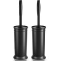 Toilet Brush and Holder 2 Pack, Toilet Bowl Brush with Extra Long Handle, Toilet Scrubber and