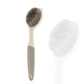 Dish Scrubber, Silicone Soft Bristles Scrub Brush with Scraper Tip, Comfortable Grip Brushes for