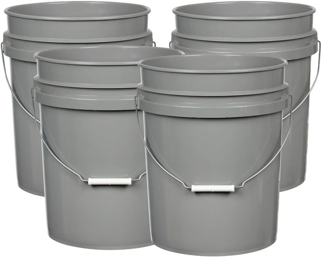 House Naturals 5 Gallon Premium HPDE Plastic Bucket - Made in USA Food Grade Storage Container, BPA