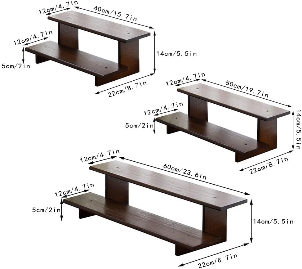 2 Tier Wood Desktop Ladder Storage Rack, Bamboo Wooden Storage Shelf for Kitchen Countertop, Spice