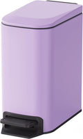 Cesun Small Bathroom Trash Can with Lid Soft Close, Step Pedal, 6 Liter / 1.6 Gallon Stainless