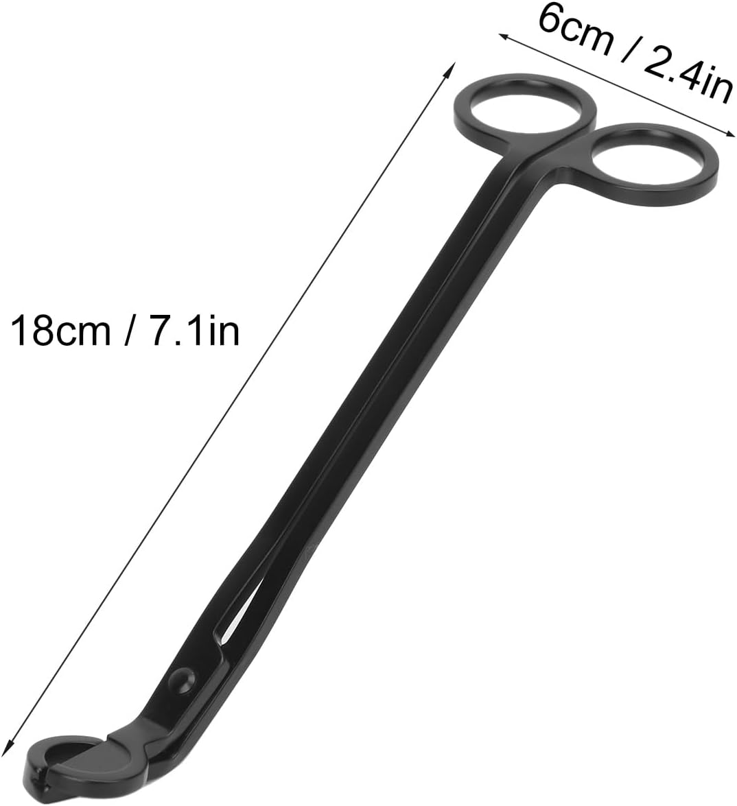 7 Piece Black Candle Wick Trimmer, Polished Wick Cutter Scissor, Premium 430 Stainless Steel Candle