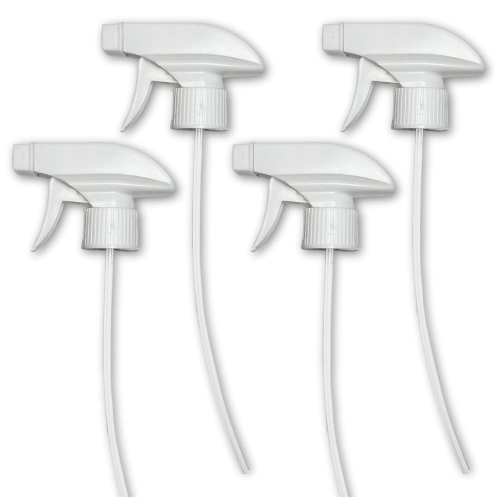 4-Pack White Trigger Sprayers - Heavy Duty Dual Misting and Stream Spray Bottle. Perfect Sprayer