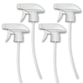 4-Pack White Trigger Sprayers - Heavy Duty Dual Misting and Stream Spray Bottle. Perfect Sprayer