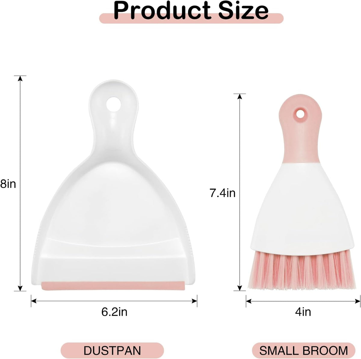 NACENA Mini Dustpan and Brush Set, Small Broom and Dustpan Set Dust Pan and Mini Hand Broom Dustpan