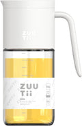 Zuutii Olive Oil Dispenser Bottle 18.6oz – Auto Flip Glass Vinegar Bottle with No-Drip Spout for