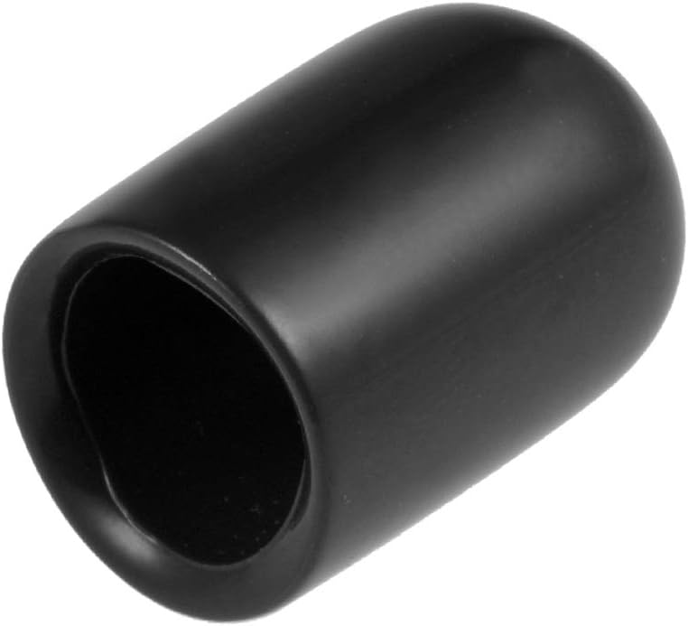 uxcell 20pcs Rubber End Caps 5/16"(8mm) ID Vinyl Round Tube Bolt Cap Cover Thread Protectors Black