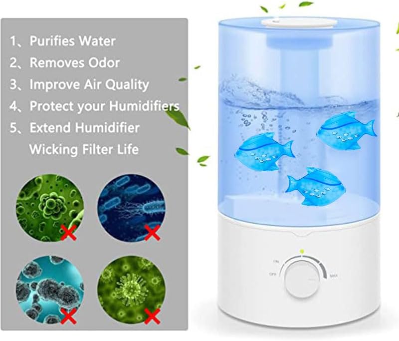 12PCS Universal Humidifier Tank Cleaner,Humidifier Cleaning Fish for Humidifiers & Fish Tanks