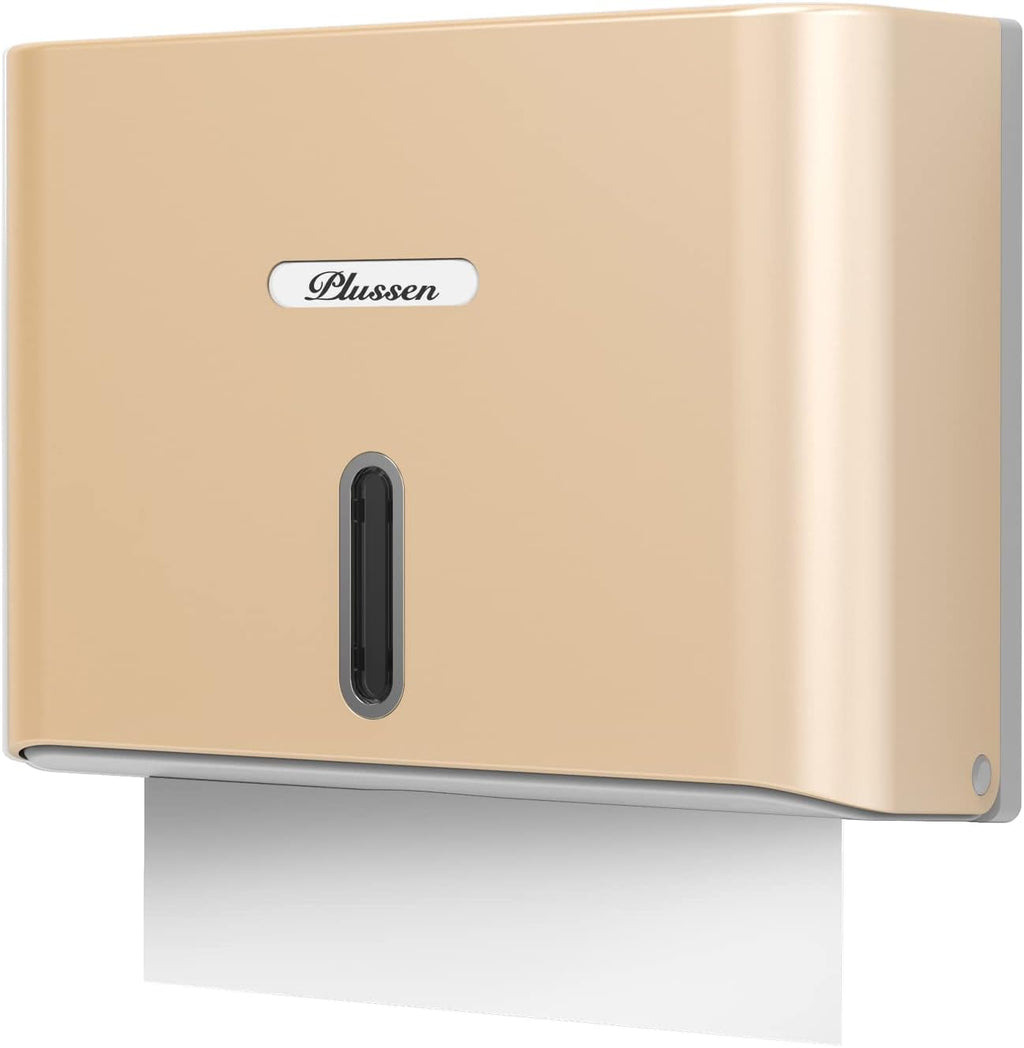 Paper Towel Dispenser Wall Mount, Adhesive No Drilling Multifold Trifold C Fold Commercial Hand