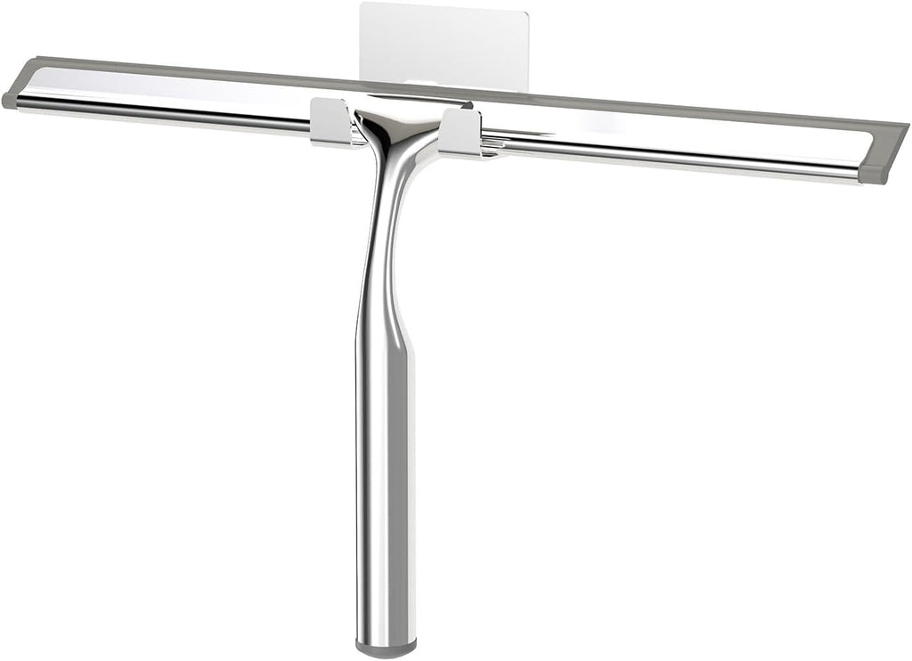 Shower Squeegee for Glass Doors, Squeegee for Shower Glass, Bathroom with Hook, Stainless Steel