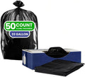 Plasticplace Contractor Trash Bags 33 Gallon - 3.0 Mil, Heavy Duty Garbage Bag 33” x 39”, Black, 50