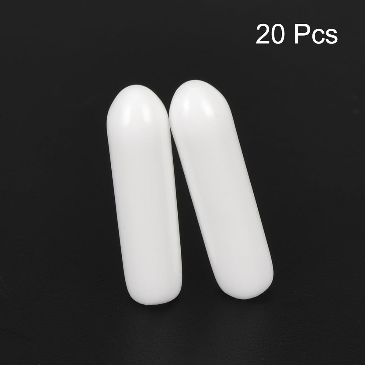 uxcell 20pcs Rubber End Caps 3mm(1/8") ID Vinyl Round End Cap Cover Screw Thread Protectors White