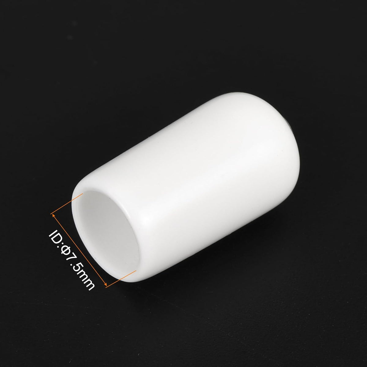 uxcell 20pcs Rubber End Caps 7.5mm ID Vinyl Round End Cap Cover Screw Thread Protectors White