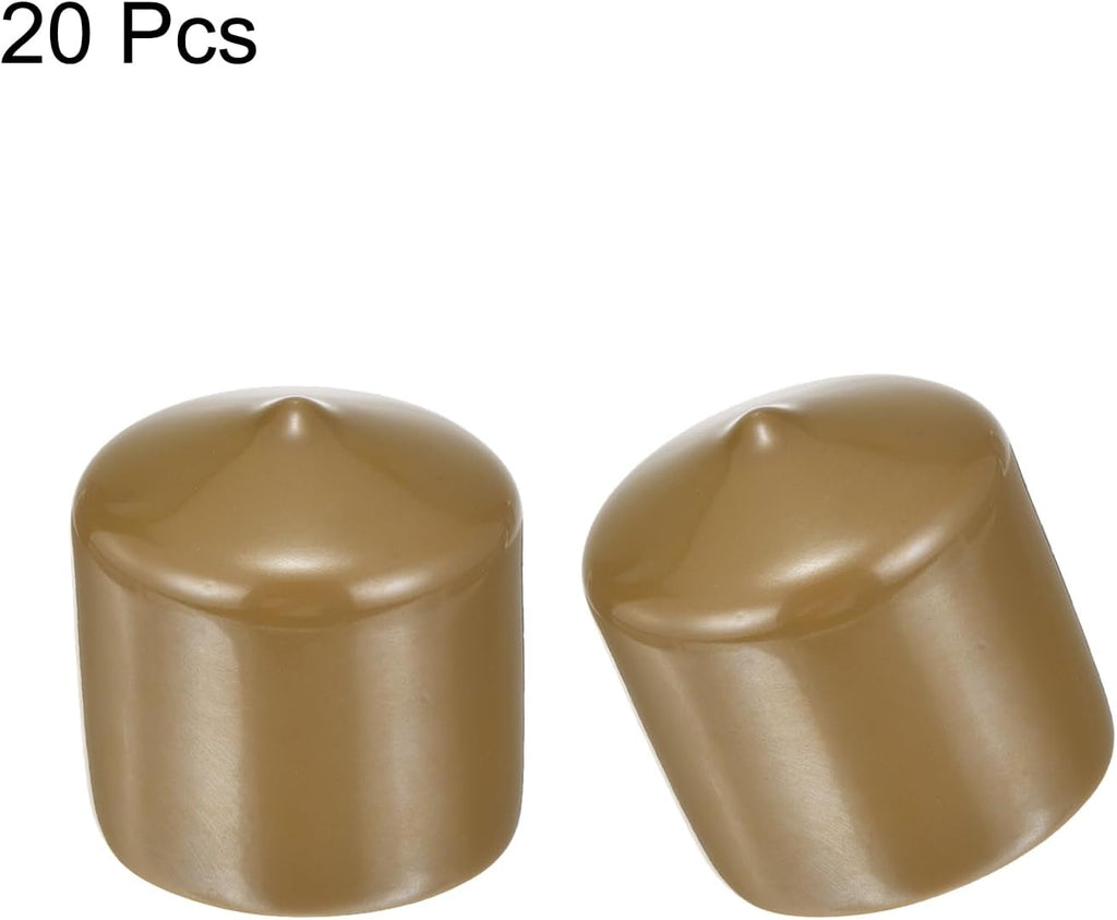uxcell 20pcs Rubber End Caps 35mm(1 3/8") ID Vinyl PVC Round Tube Bolt Cap Cover Screw Thread