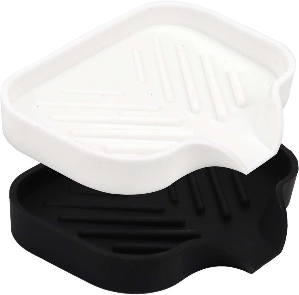 Yasmen Silicone Bathroom Soap Dishes, Sink Sponge Holder for Kitchen, 2Pcs Rubber Soap Dish with