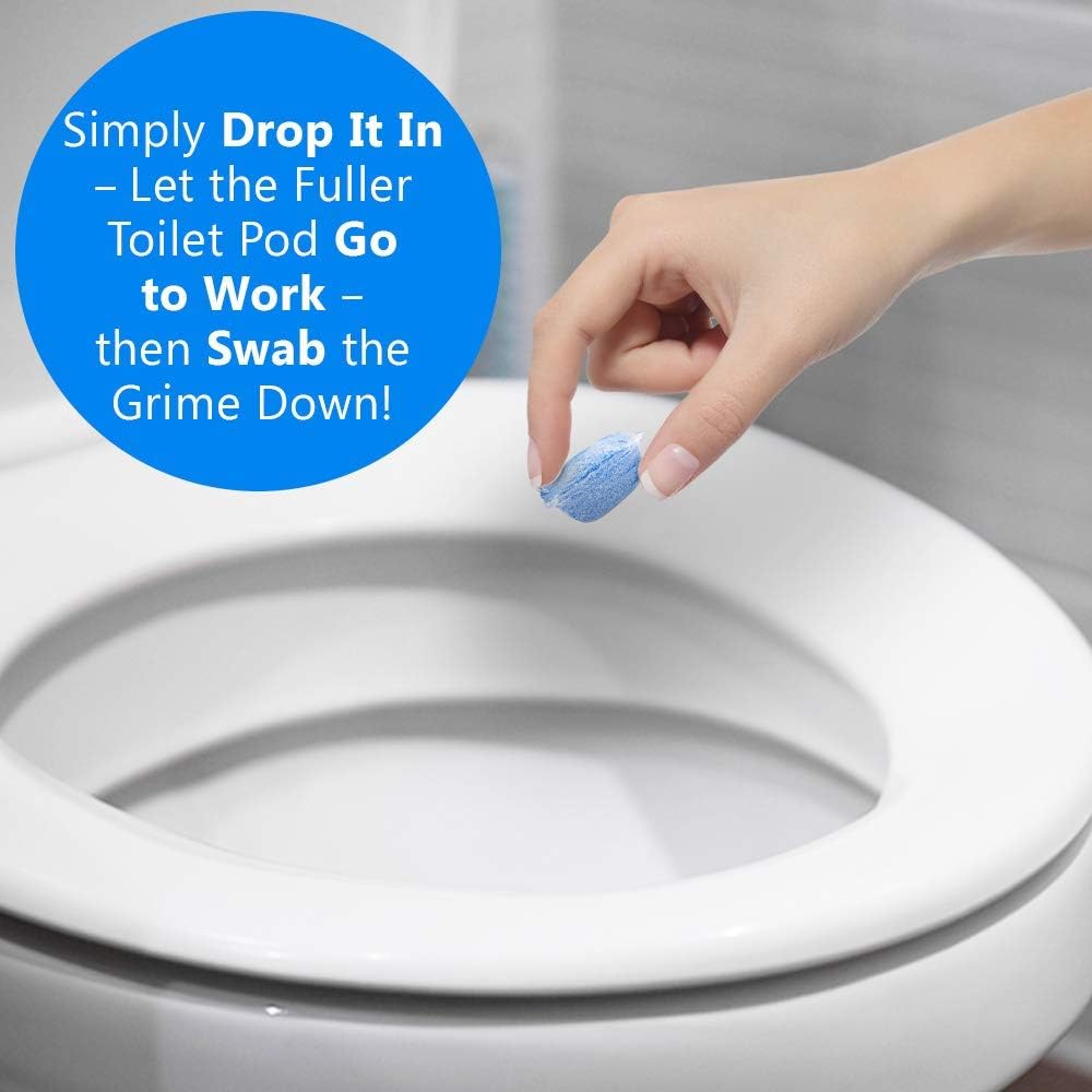 Fuller Brush Toilet Bowl Cleaner Pods - Water Soluble Tablet Cleansers - Cleans Descales &