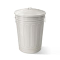Plexon Round Trash Can 13 Gallon, Vintage Metal Outdoor Trash Can with Lid, Retro Farmhouse Garbage