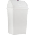 Superio Kitchen Trash Can 13 Gallon with Swing Lid, Plastic Tall Garbage Can Outdoor and Indoor