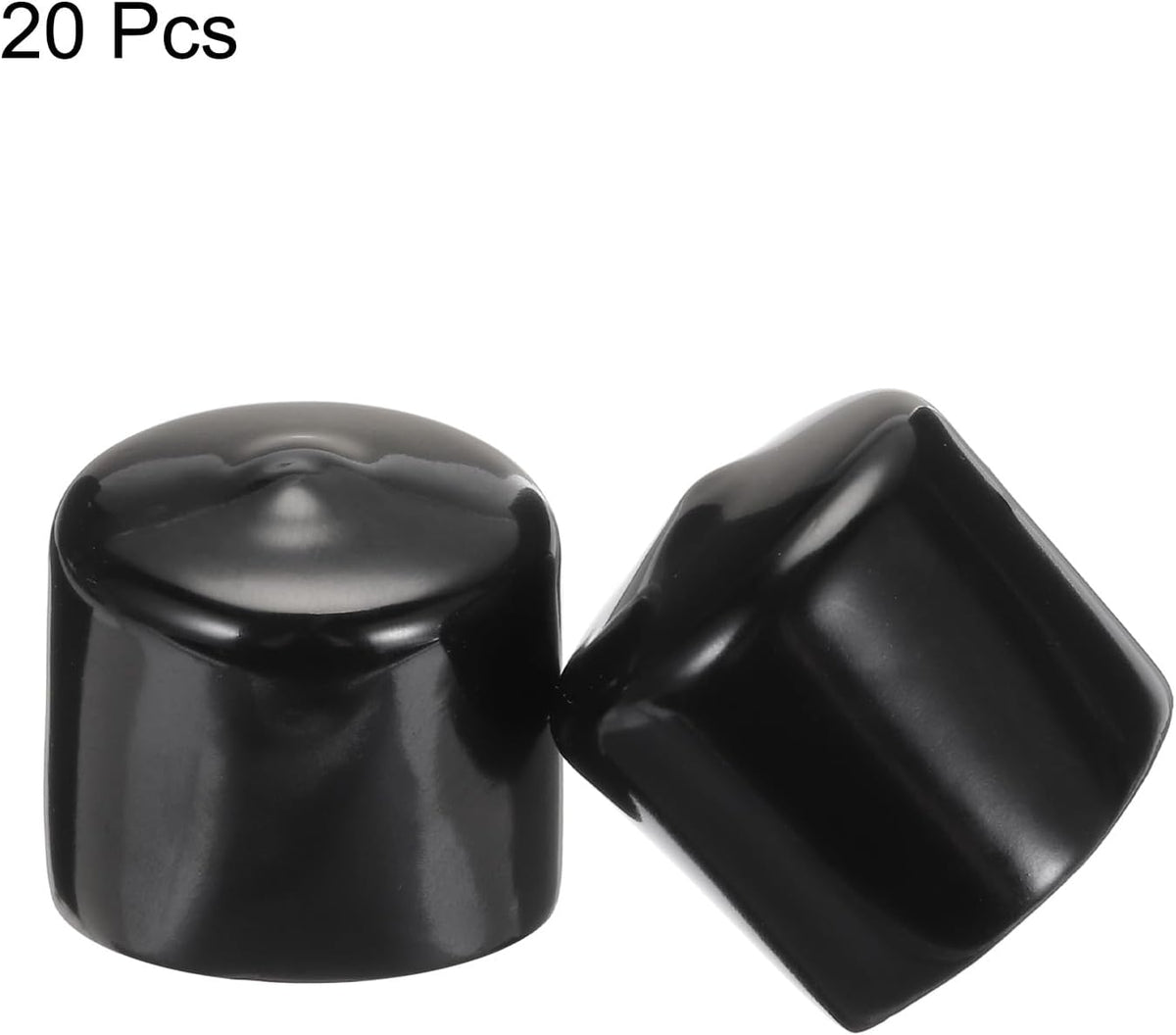 uxcell 20pcs Rubber End Caps 35mm ID Vinyl PVC Round Tube Bolt Cap Cover Screw Thread Protectors